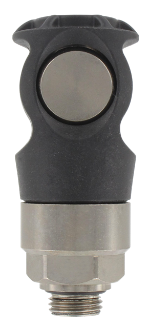 Coupleur pneumatique sécurité plastique ISO-C mâle cylindrique 1/4\" DN8 mm