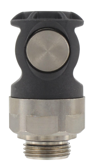 Coupleur pneumatique sécurité plastique ISO-C mâle cylindrique 3/8\" DN5.5 mm Coupleurs/Raccords rapides de sécurité technopolymère