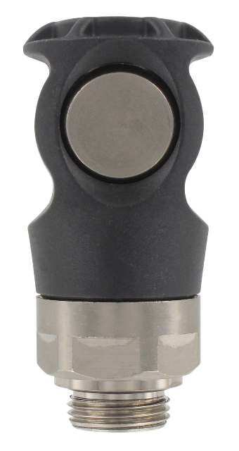 Coupleur pneumatique sécurité plastique ISO-C mâle cylindrique 3/8\" DN8 mm Raccords et coupleurs