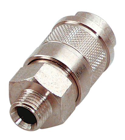 Coupleurs ISO-B mâle cylindrique passage 8 mm en laiton nickelé