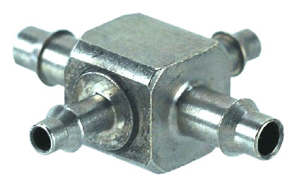 Cross barbed fitting T.3/32 \"X2-T.1/16 \"X2 Pneumatic valves