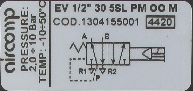 Distributeur à commande électro-pneumatique 5/2-G1/2 monostable Distributeurs électro-pneumatiques NAMUR 5/2 monostables 130 (G1/2'' - 2700 Nl/min)