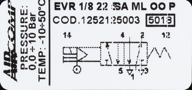 Distributeur à commande électro-pneumatique asservie 5/2-G1/8 pneumo mécanique Distributeurs pneumatiques
