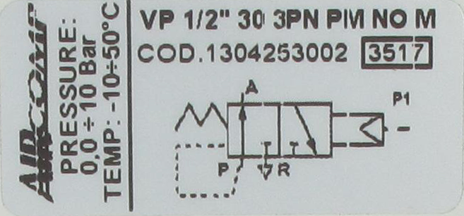 Distributeur à commande pneumatique 3/2-G1/2 normalement fermé Distributeurs pneumatiques 3/2 NF-NO NAMUR série 130 (G1/2'' - 2700 Nl/min)