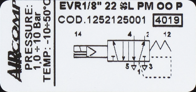 Distributeur électro-pneumatique 1/8\" 22 mm 5/2 pneumo-mécanique Distributeurs électro-pneumatiques 5/2 monostables série 120 (G1/8'' - 490 Nl/min)