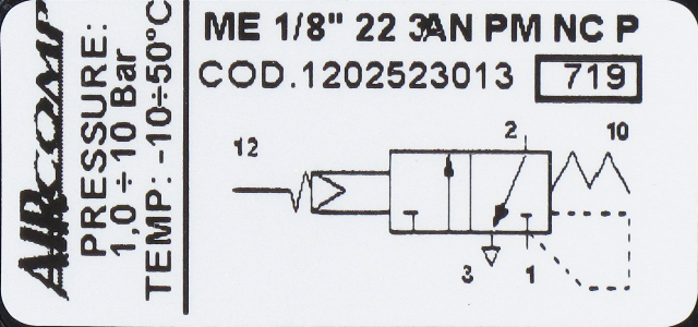 Distributeur pneumatique à commande mécanique à antenne 3/2-G1/8 NF Distributeurs pneumatiques