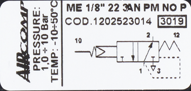 Distributeur pneumatique à commande mécanique à antenne 3/2-G1/8 NO Distributeurs pneumatiques