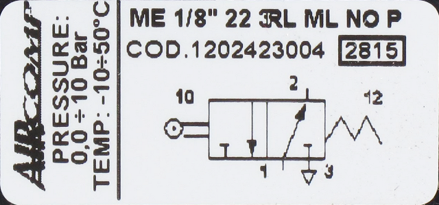 Distributeur pneumatique à commande mécanique levier à galet 3/2-G1/8 ressort NO Distributeurs pneumatiques