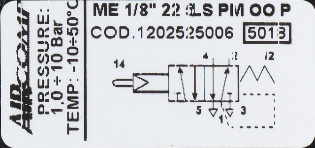 Distributeur pneumatique commande mécanique levier sensible servopiloté 5/2-G1/8 Distributeurs pneumatiques