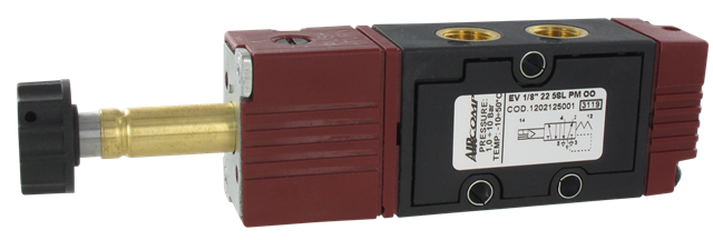 Distributeurs à commande électro-pneumatique 5/2 (G1/8'') Distributeurs électro-pneumatiques 5/2 monostables série 120 (G1/8'' - 490 Nl/min)