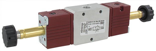 Distributeurs à double commande électro-pneumatique 3/2 bistable (G1/8''-G1/4'')