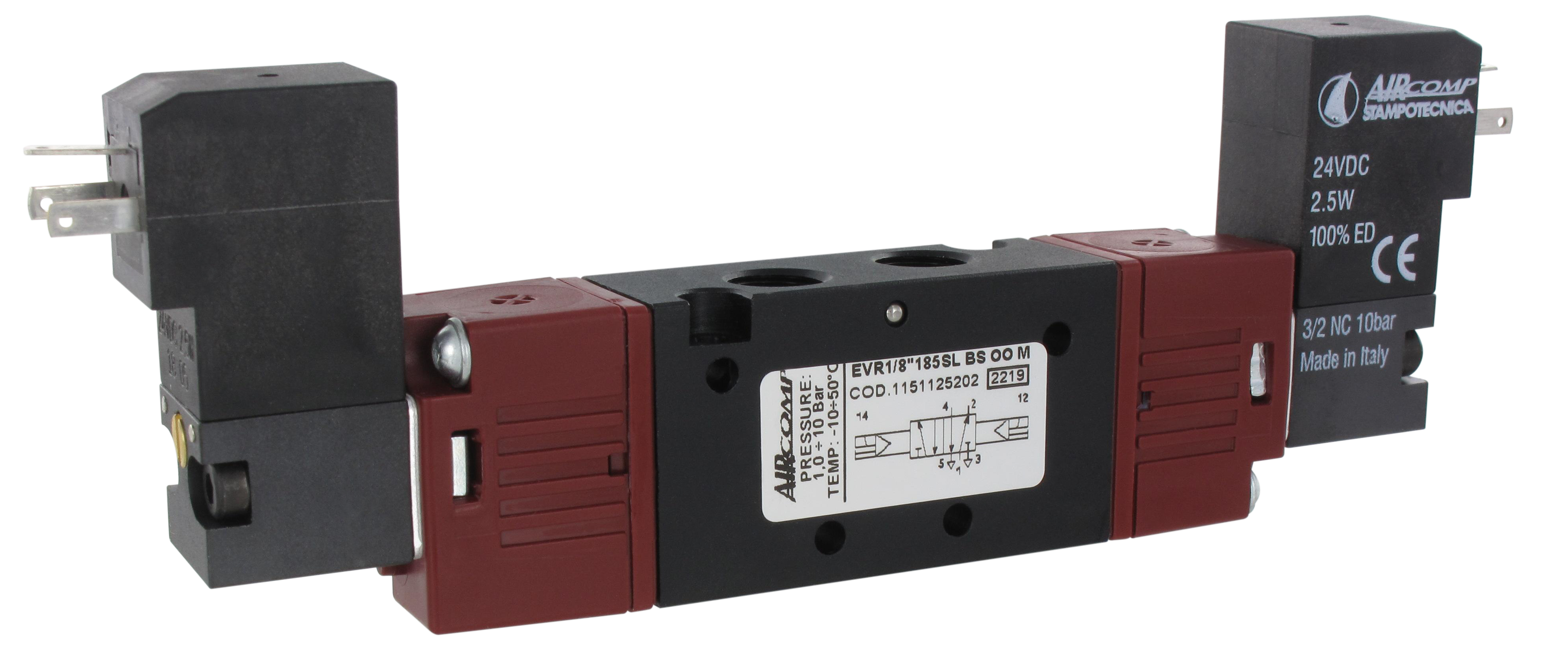 Distributeurs à double commande électro-pneumatique 5/2 bistable - 5/3 (G1/8'')