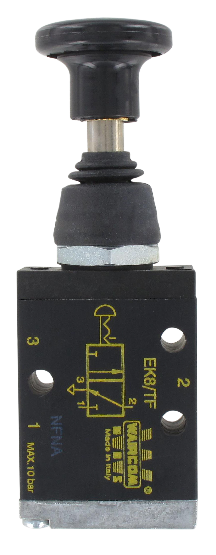 Distributeurs pneumatiques à bouton \"pousser-tirer\" métallique 3/2 bistable (G1/8'')