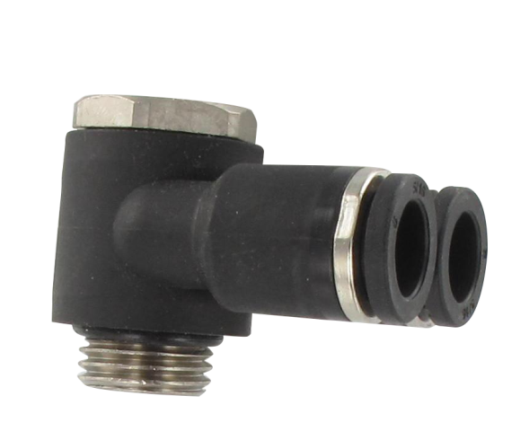 Double banjo Y push-in fittings BSP cylindrical in resin