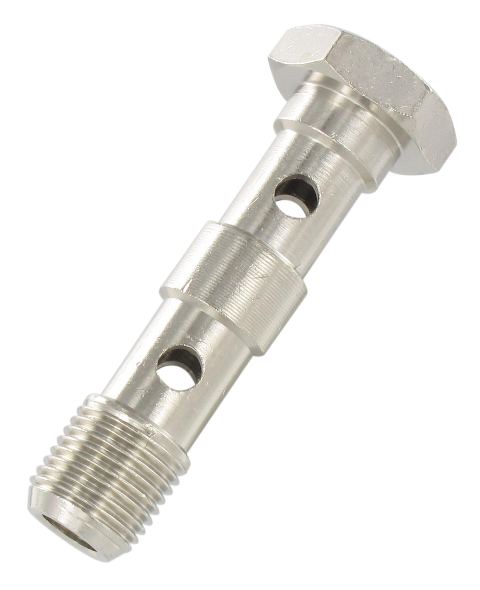 Double screws for banjos, male cylindrical BSP thread Universal compression DIN standard fittings