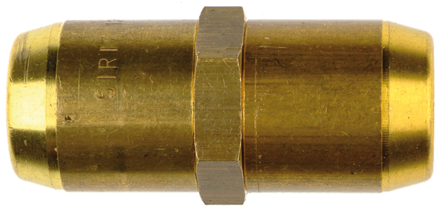 Double straight push-in fitting in brass for braking systems T6/4