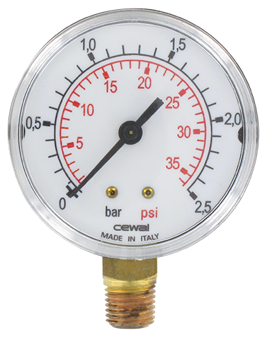 Dry pressure gauges with ABS housing D60 radial connection G1/4''