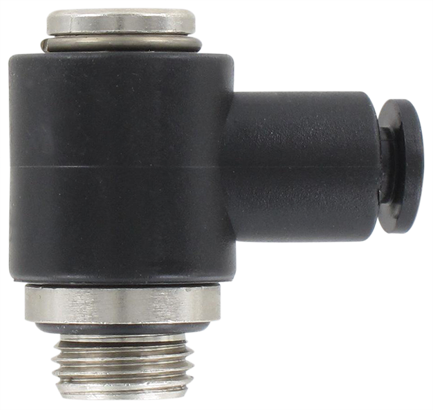 Elbow male swivel fitting BSP cylindrical with hexagon socket in technopolymer T4-1/8 Pneumatic push-in fittings