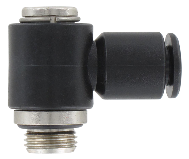 Elbow male swivel fitting BSP cylindrical with hexagon socket in technopolymer T6-1/8 Pneumatic push-in fittings
