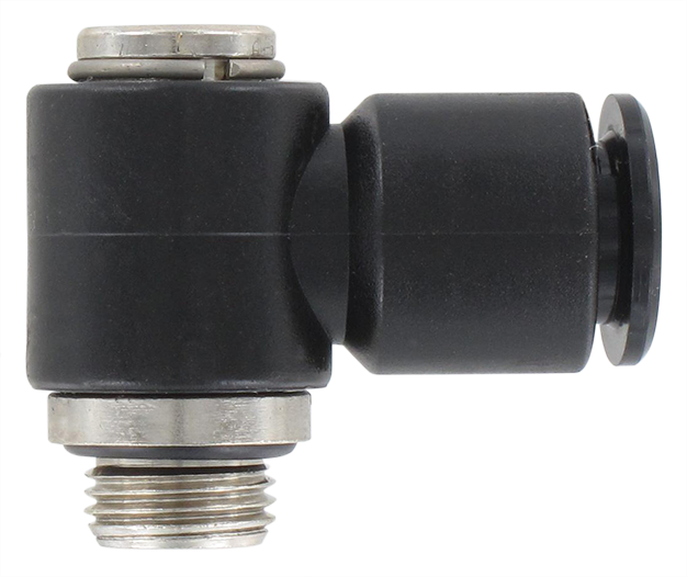 Elbow male swivel fitting BSP cylindrical with hexagon socket in technopolymer T8-1/8 Pneumatic push-in fittings