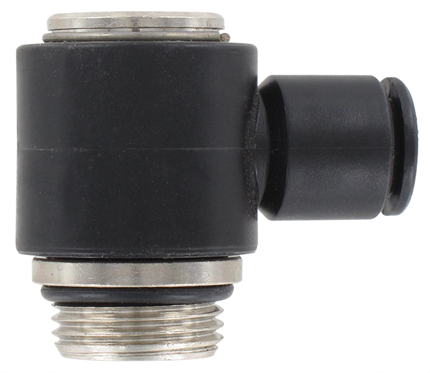 Elbow male swivel fitting BSP cylindrical with hexagon socket in technopolymer T8-3/8 Pneumatic push-in fittings