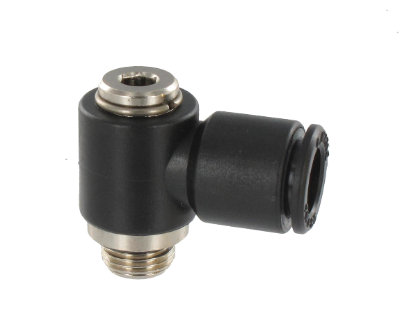 Elbow male swivel fittings BSP cylindrical with hexagon socket in technopolymer