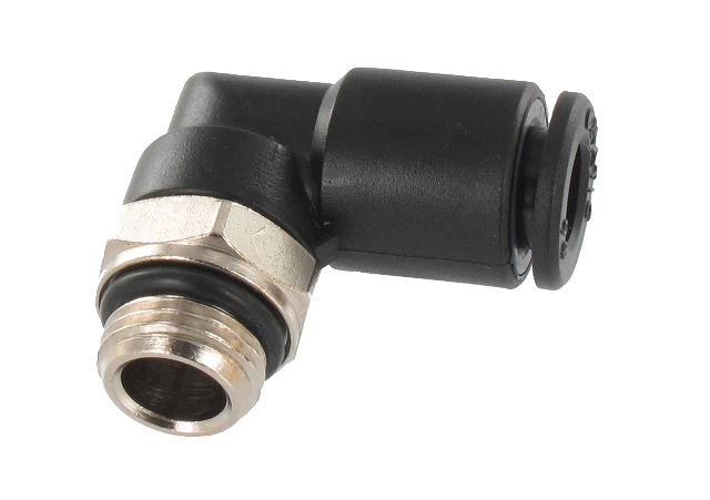 Elbow push-in fitting male swivel in technopolymer T6-M7X1 Pneumatic push-in fittings