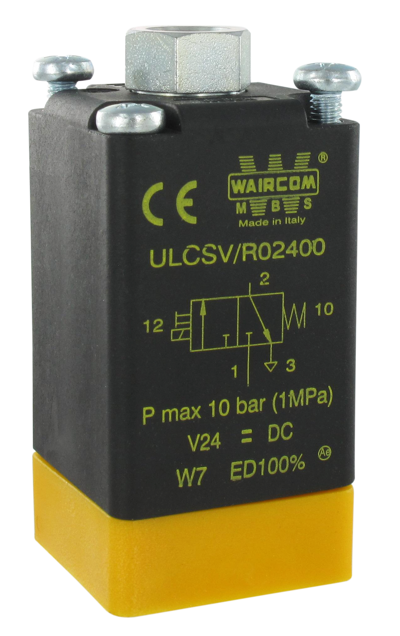 Electro-distributeur pneumatique 3/2 NO monostable 24 VAC cde manuelle bistable UL - Electro-distributeurs à commande directe