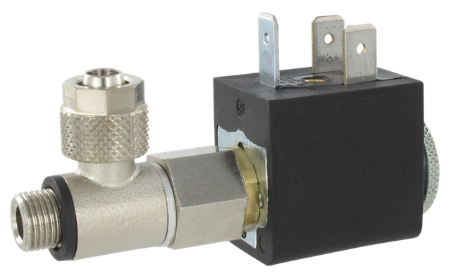 3/2-way solenoid valve with push-on connection + VITON seals 1/8\"-T8/6 24V AC