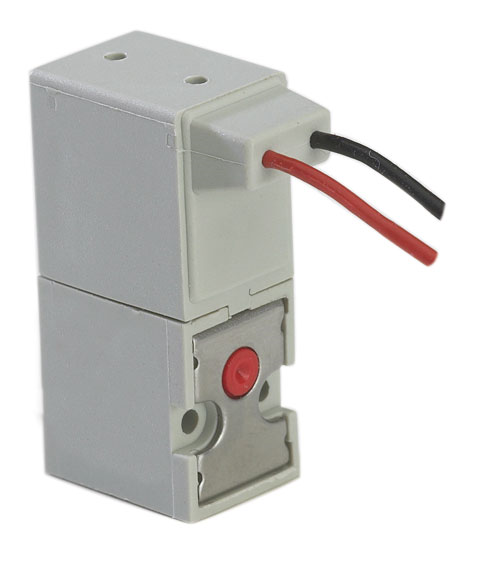 Electrovanne 10mm 3/2 NO  12VDC connecteur à fils 300mm Distributeurs pneumatiques