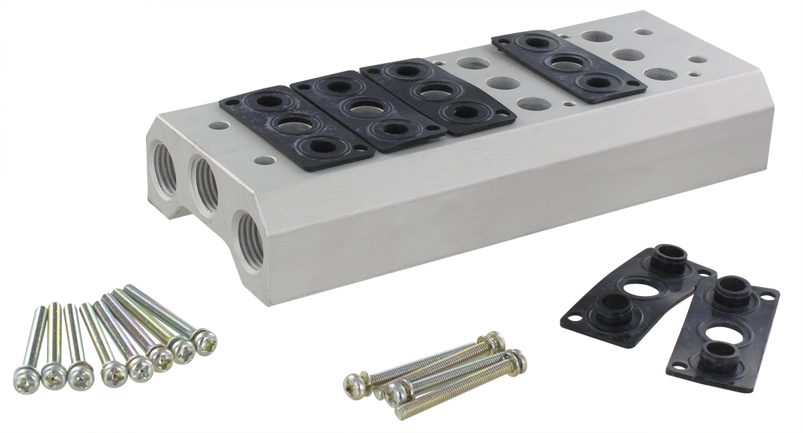 Kit plaquette de fermeture pour embases pneumatiques série 115 Embases et collecteurs pour distributeurs pneumatiques