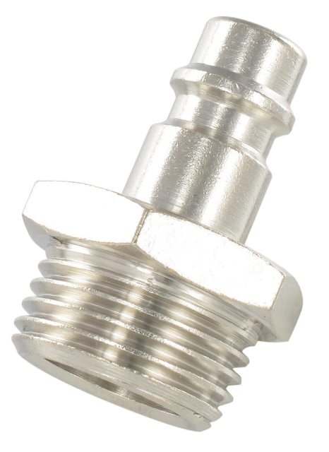 Embouts profil EURO mâle cylindrique passage 7,5 mm en laiton nickelé 160NW - Coupleurs EURO DN7,5