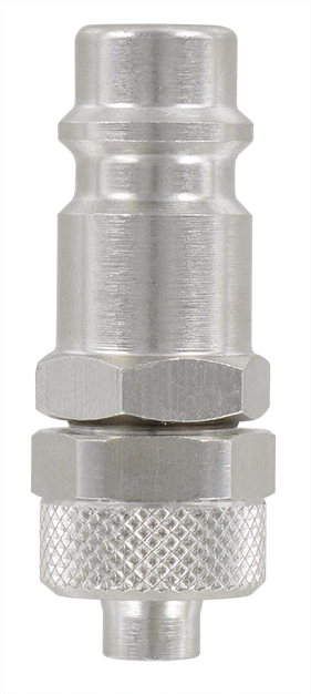 EURO profile push-on plug D7.4 mm in nickel plated brass T6