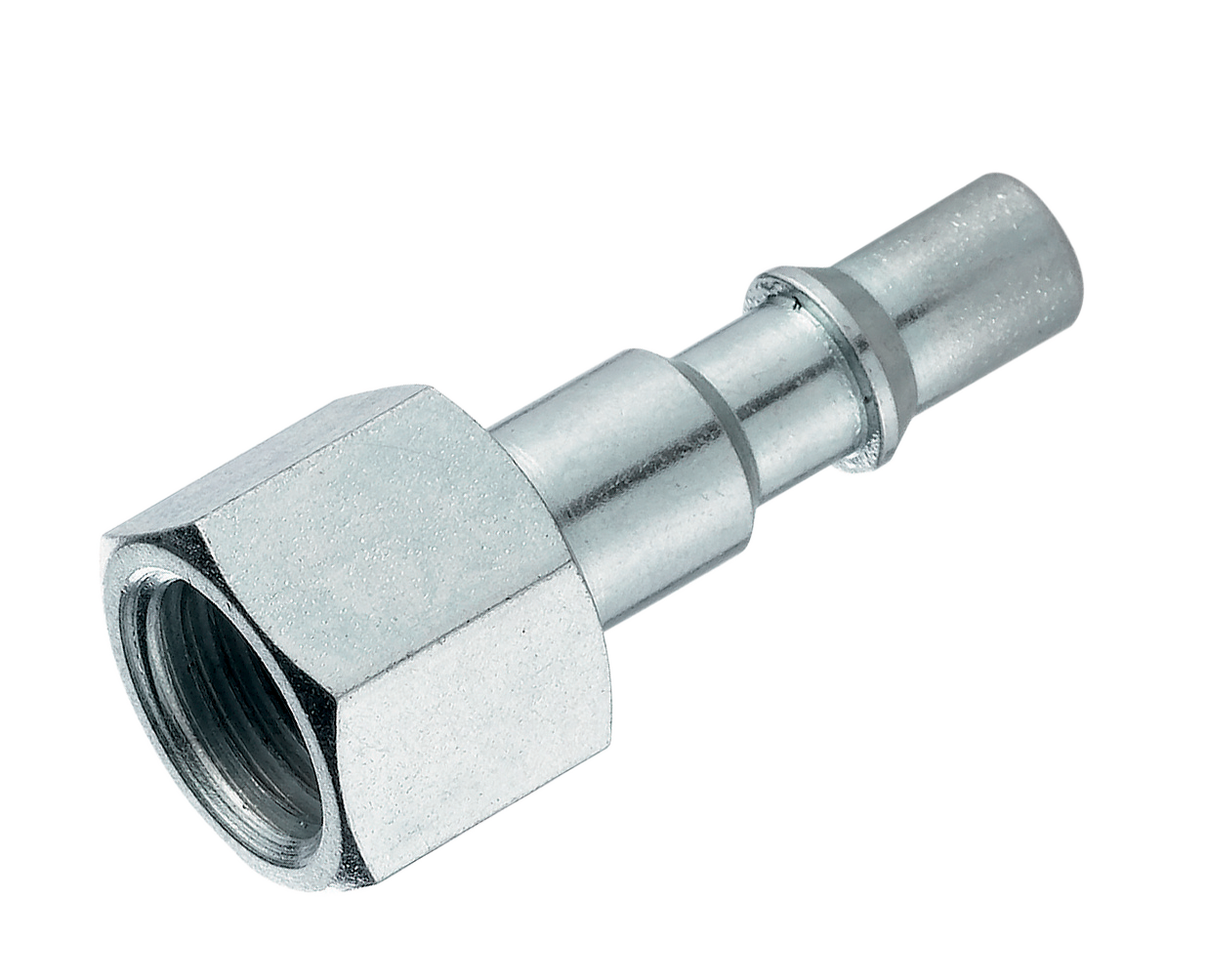 ISO-C profile BSP female plugs D8 mm in zinc plated steel