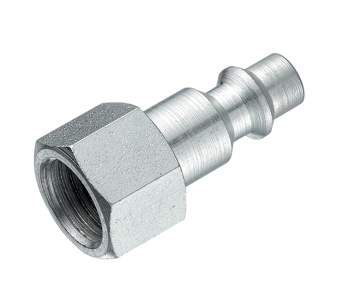 ISO-B profile BSP female plugs DN8 mm in zinc plated steel for compressed air