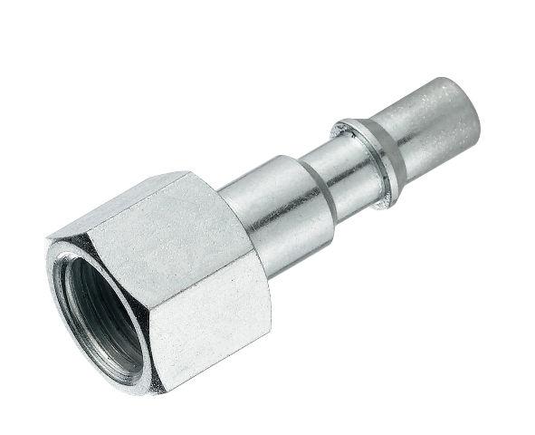 ISO-C profile BSP female plugs DN5,5 mm in zinc plated steel for compressed air