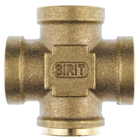 Female cross push-in fitting swivel in brass for brake systems M16X1.5 Pneumatic push-in fittings