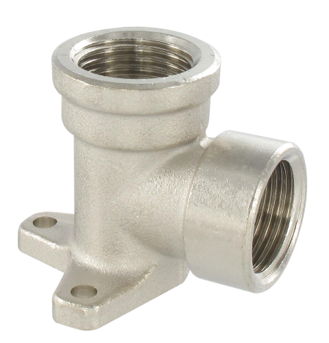 Female L-fitting in nickel-plated brass 1/2 Standard fittings in nickel plated brass