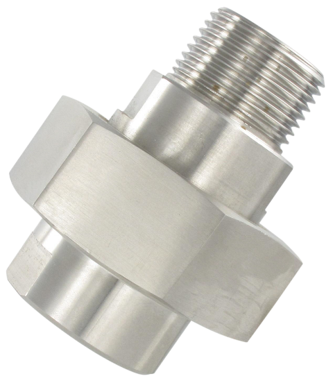 Fitting 3 pieces female / male conical stainless steel AISI 316Ti 1/8 Standard fittings in stainless steel