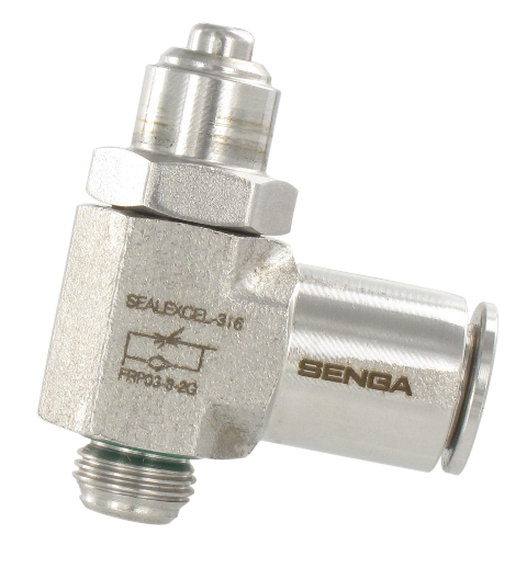 Flow Control Valves Swivel BSP cylindrical stainless steel exhaust