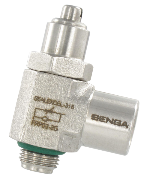 Flow control valves swivel threaded connection BSP cylindrical stainless steel exhaust
