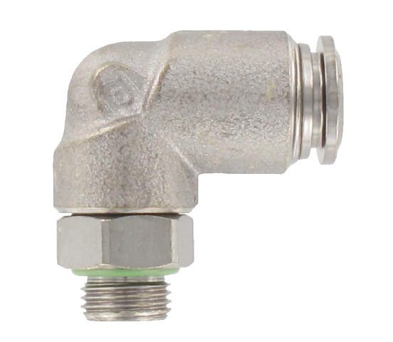 Food grade elbow push-in fitting swivel cylindrical male in brass 1/8-T8 Pneumatic push-in fittings