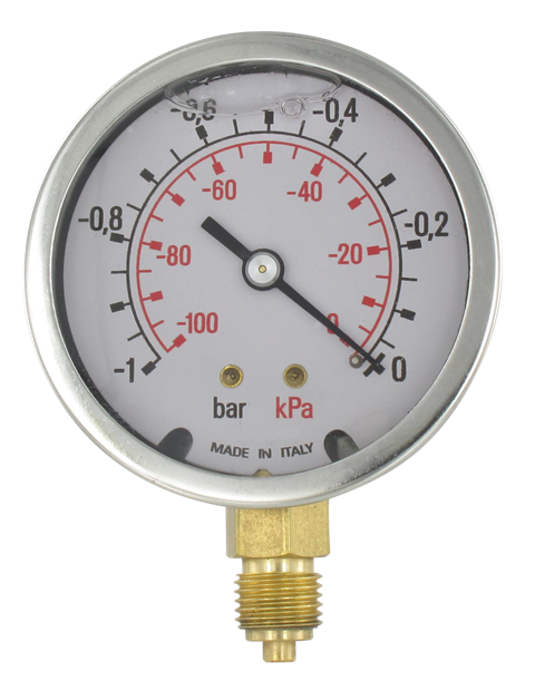 Glycerine bath pressure gauges stainless steel case D63 radial connection G1/4'' Pneumatic components