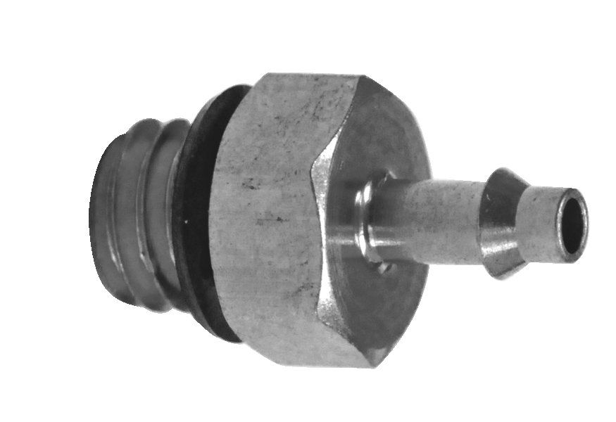 Grooved socket #10-32 T.1/16 nickel plated brass Pneumatic valves