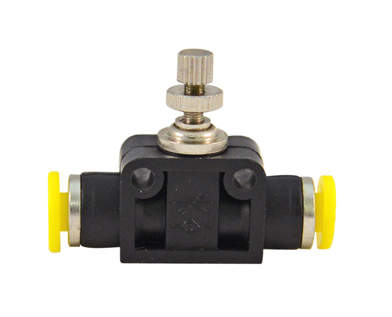 In-line push-in flow regulator T.1/8\" Pneumatic valves