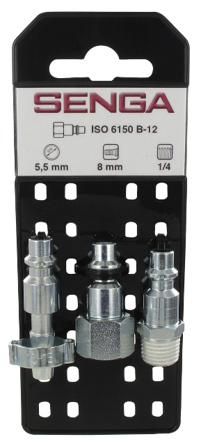 Insert with Ø8mm barb connector + cylindrical female + conical male 1/4 Presentation equipment