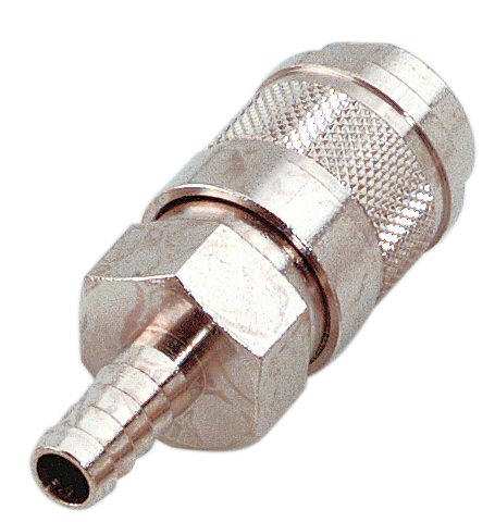 ISO-B couplings barb connector 8 mm bore in nickel-plated brass Quick-connect couplings