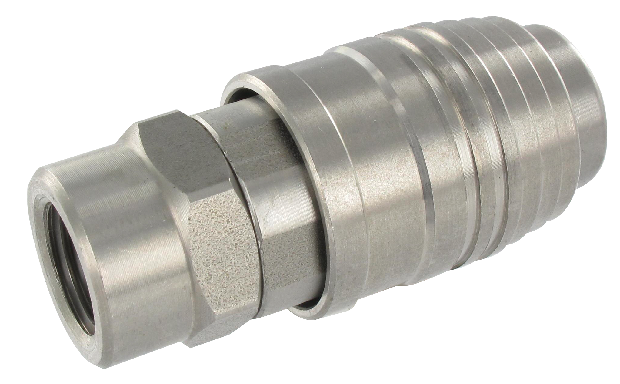 ISO-B female cylindrical couplings with 5.5 mm bore in stainless steel 303