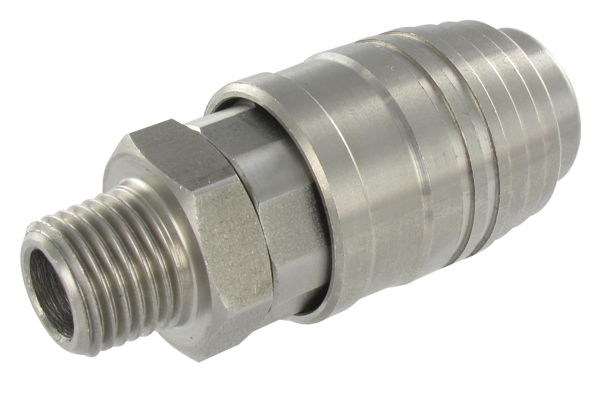 ISO-B male cylindrical couplings with 5.5 mm bore in stainless steel 303