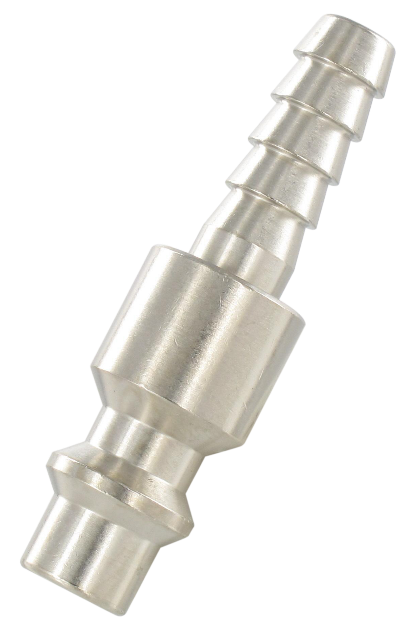 ISO-B profile barb connector plugs D5.5 mm in nickel plated brass Quick-connect couplings